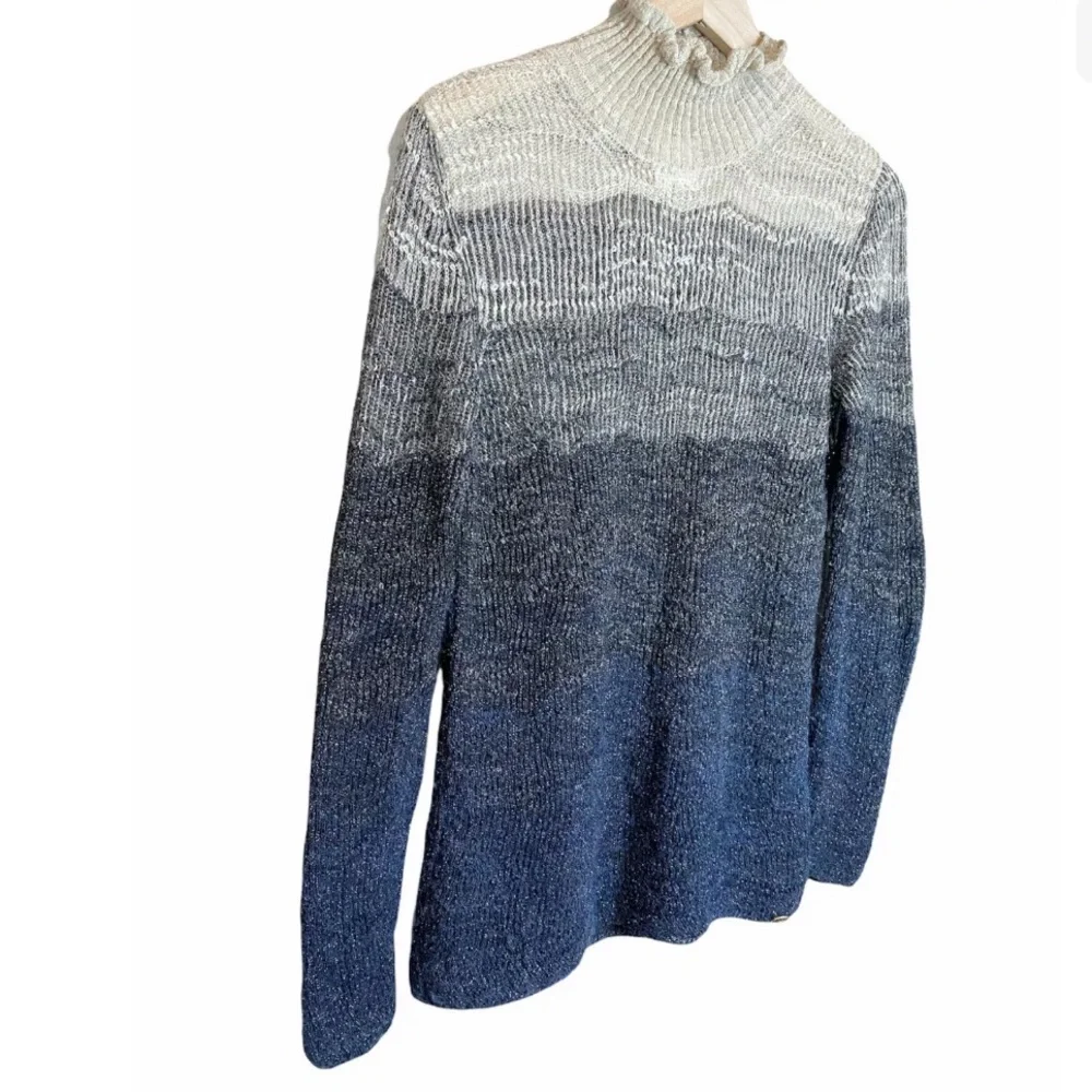 CHANEL Ombré Shimmering Turtleneck Sweater